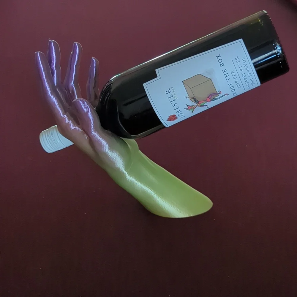 Plastic HAND Wine Bottle holder - Picture 2 of 4